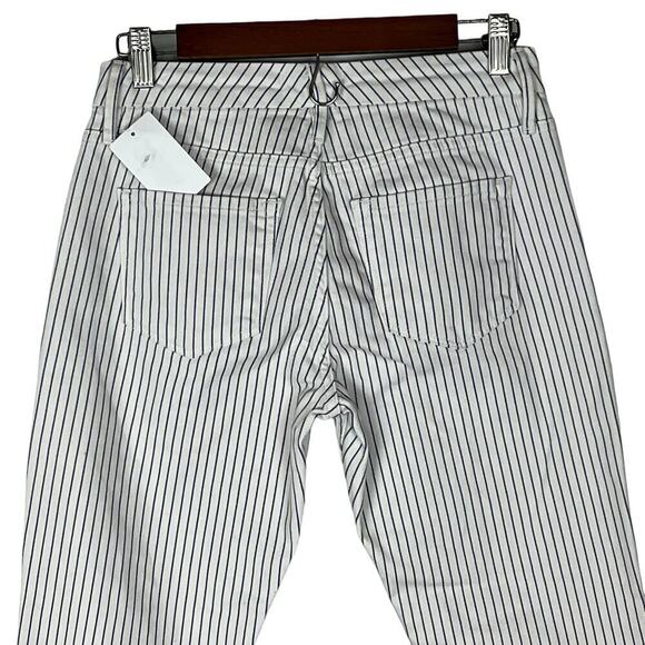 FRAME LE CROP MINI BOOT PINSTRIPE‎ JEANS IN COBALT MULTI NWT WOMEN'S SIZE 25 - Picture 6 of 16